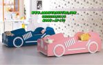 Tempat Tidur Anak Perempuan Kembar Bentuk Mobil
