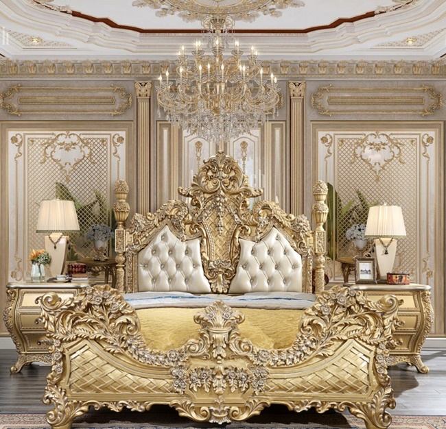 Tempat Tidur Pengantin Klasik Gold