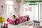 Tempat Tidur Anak Perempuan Mobil Balap Warna Pink